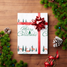 rendier met kerstmutsen cadeaupapier