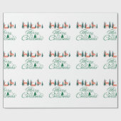  rendier met kerstmutsen cadeaupapier (Vlak)