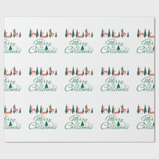 rendier met kerstmutsen cadeaupapier (Vlak)