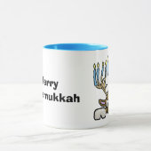 Rendier met Menora-gewei Chrismukkah-mok Mok (Midden)