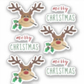 rendier met mistletoe sticker (Voorkant)