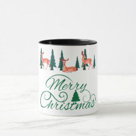 rendier met Santa Hats Coffee Mok