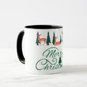  rendier met Santa Hats Coffee Mok (Voorkant links)