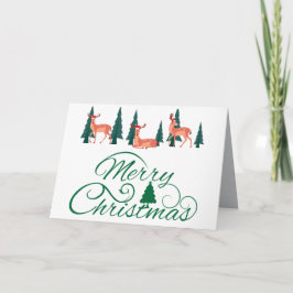 rendier met Santa Hats Holiday Kaart