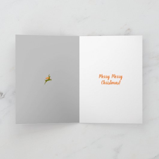 Rendier met sjaal feestdagen kaart (Binnen)