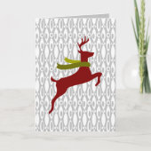 Rendier met sjaal feestdagen kaart (Voorkant)