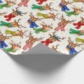  rendier met sjaals cadeaupapier (Hoek)