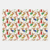 rendier met sjaals inpakpapier vel (Voorkant 3)