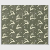 rendier met steiger cadeaupapier (Vlak)