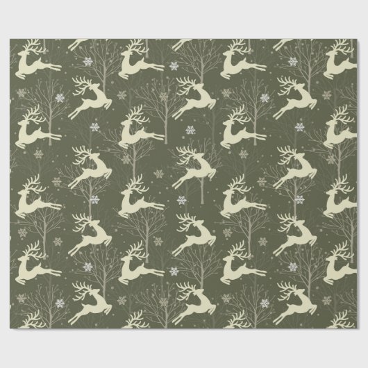 rendier met steiger cadeaupapier (Vlak)