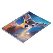 Rendier met vrolijk kerstbericht notitieboek (Linkerzijde)