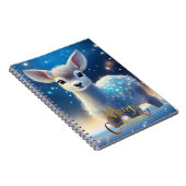 Rendier met vrolijk kerstgroet notitieboek (Rechterzijde)