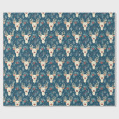 Rendier Mistletoe Kerstavond inpakpapier (Vlak)