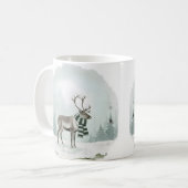 Rendier Mok Waterverf Kerstcadeau Winter Hert (Voorkant links)