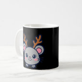 Rendier Muis Kerstmis Koffiemok (Voorkant links)