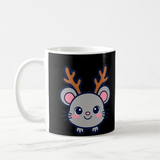 Rendier Muis Kerstmis Koffiemok (Links)