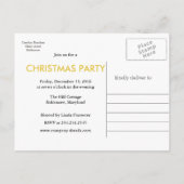 Rendier nep goud folie | Feestelijke feestdagen Aankondigingskaart (Achterkant)