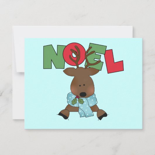 Rendier Noel Tshirts en Geschenken Feestdagenkaart (Voorkant)