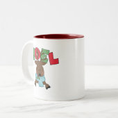 Rendier Noel Tshirts en Geschenken Tweekleurige Koffiemok (Voorkant links)