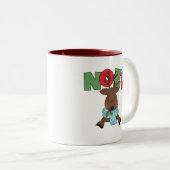 Rendier Noel Tshirts en Geschenken Tweekleurige Koffiemok (Voorkant rechts)