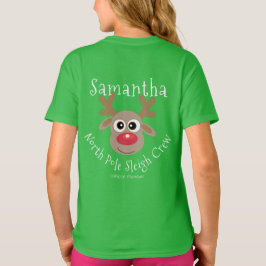 Rendier Noordpool Sleigh Crew Christmas Green T-shirt