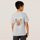 Rendier Noordpool Sleigh Crew Christmas Green T-shirt (Achterkant volledig)