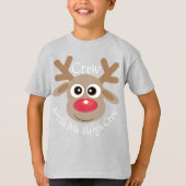Rendier Noordpool Sleigh Crew Christmas Green T-shirt (Voorkant)