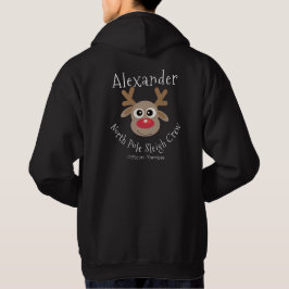 Rendier Noordpool Sleigh Crew Fun Christmas Hoodie