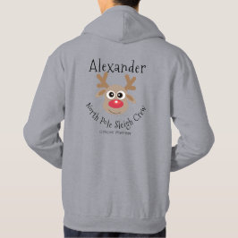 Rendier Noordpool Sleigh Crew Fun Christmas Hoodie