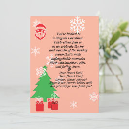 Rendier Oh Wat Leuk Kerst 1e Verjaardag Uitnodigin Kaart