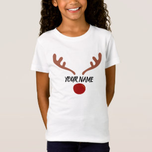 Rendier op maat gemaakte kerst T-shirt