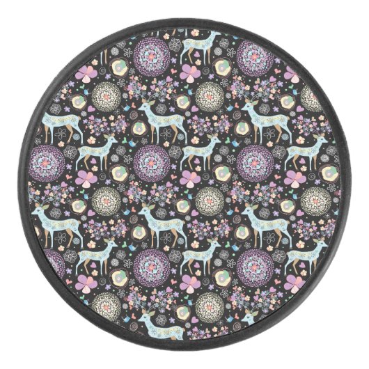 Rendier Paterna Kerstmis Hockey Puck (Voorkant)