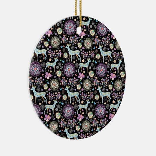 Rendier Paterna Kerstmis Keramisch Ornament (Rechts)