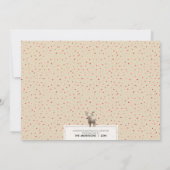 Rendier Patroon & Script Typografie Aangepaste Kle Feestdagenkaart (Achterkant)