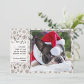 Rendier Patroon & Script Typografie Aangepaste Kle Feestdagenkaart (Staand voorkant)