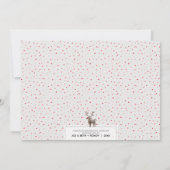 Rendier Patroon & Script Typografie Aangepaste Kle Feestdagenkaart (Achterkant)