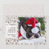 Rendier Patroon & Script Typografie Aangepaste Kle Feestdagenkaart (Voorkant / Achterkant)