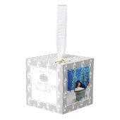 Rendier Pattern Baby Mijn Eerste Kerstmis 3 Foto Decoratie (Voorkant hoekig)