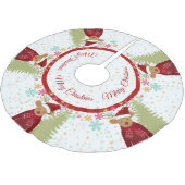 Rendier Pine Tree Snowflake Schattige Kerst Kerstboom Rok (Gekanteld)