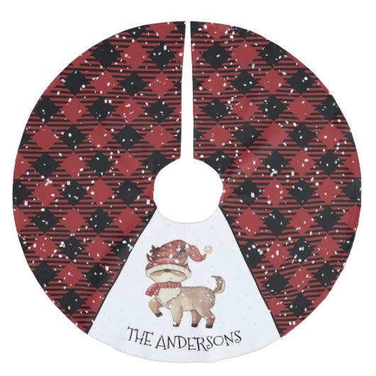 Rendier Plaid Christmas Kerstboom Rok (Voorkant)