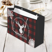 Rendier Red Black Buffalo Plaid Kerstvakantie Groot Cadeauzakje