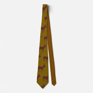 Rendier Repeat Shirt Suit Accessoire Bruin Stropda Stropdas