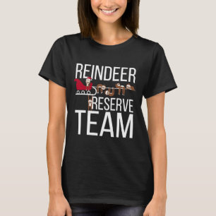 Rendier Reserve Team Grappige Sloth Kerstmis T-shirt
