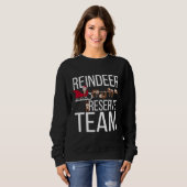 Rendier Reserve Team Grappige Sloth Kerstmis Trui (Voorkant volledig)