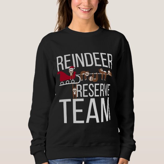 Rendier Reserve Team Grappige Sloth Kerstmis Trui (Voorkant)