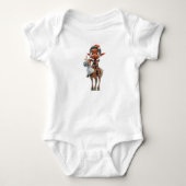 Rendier Rider Christmas Elf Baby Bodysuit (Voorkant)