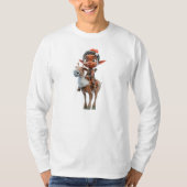 Rendier Rider Christmas Elf Mannen T-shirt (Voorkant)