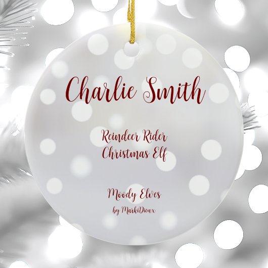 Rendier Rider Kerst Elf Keramisch Ornament