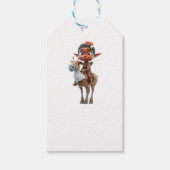 Rendier Rider Kerst Elf Kraft Gift Labels Cadeaulabel (Voorkant)