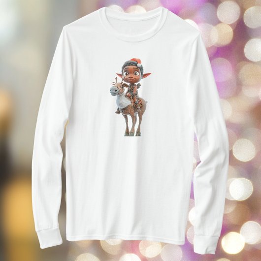 Rendier Rider Kerst Elf Vrouwen T-shirt